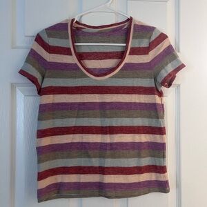 Striped Short Sleeve Top